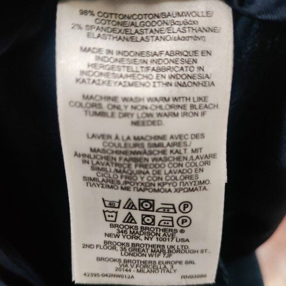 Brooks Brothers Navy Blue Cropped Preppy Paper Bag Pants Women's Size 12 NWOT - Picture 6 of 12